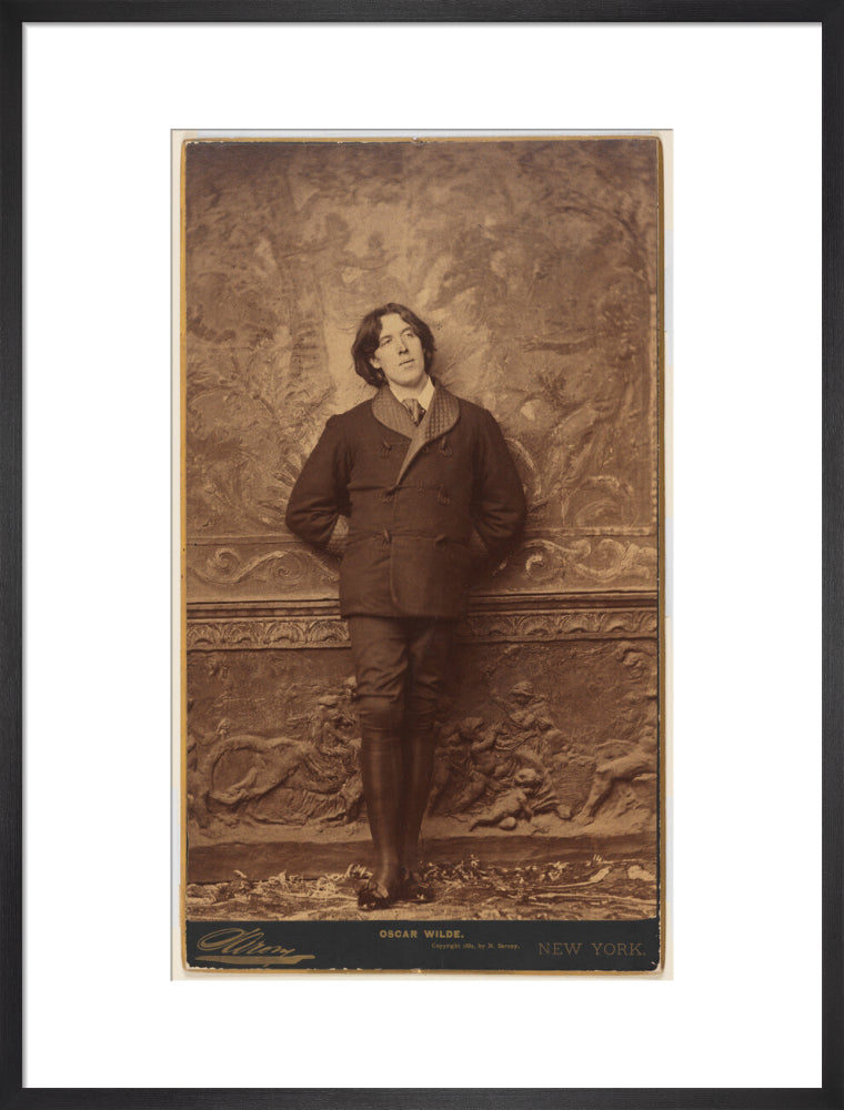 Oscar wilde portrait print (art print, large, black frame)