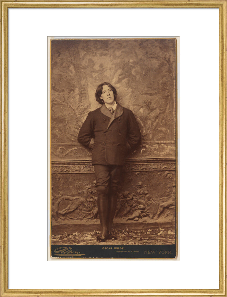 Oscar wilde portrait print (art print, large, gold frame)