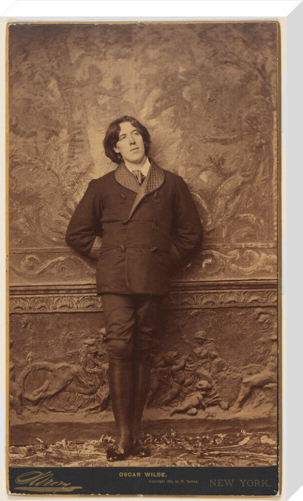 Oscar wilde portrait print (stretched canvas, large, no frame)