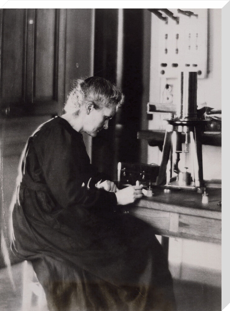 Marie curie portrait print (stretched canvas, extra large, no frame)
