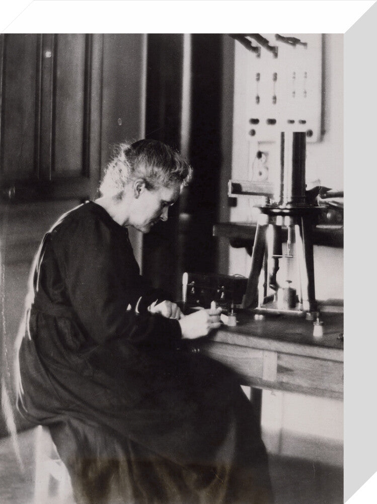 Marie curie portrait print (stretched canvas, small, no frame)