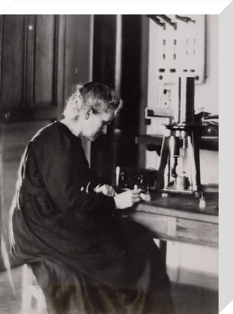 Marie curie portrait print (stretched canvas, medium, no frame)