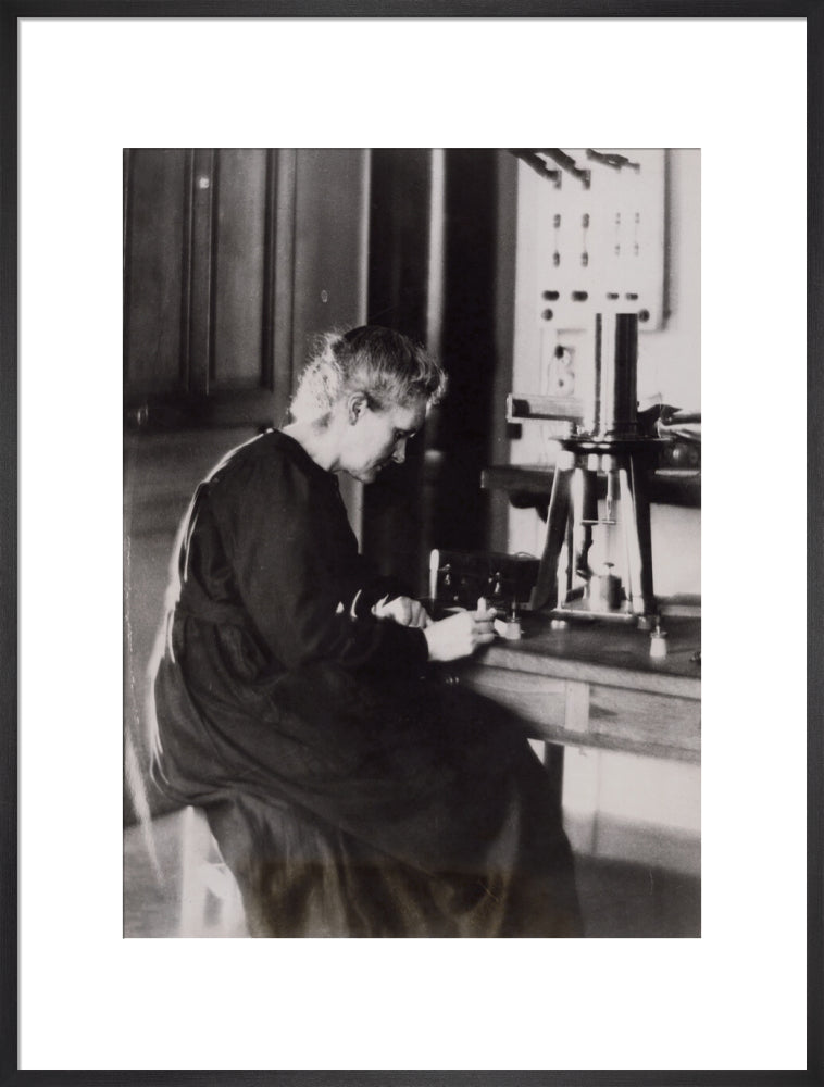 Marie curie portrait print (art print, extra large, black frame)