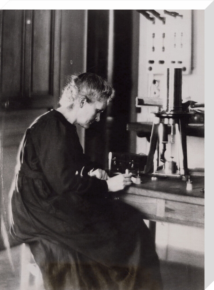 Marie curie portrait print (stretched canvas, large, no frame)