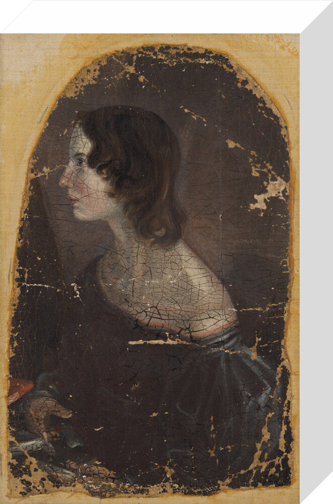 Emily brontë portrait print (stretched canvas, small, no frame)