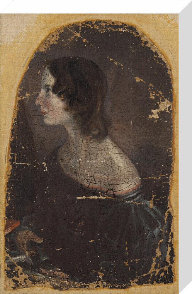 Emily brontë portrait print (stretched canvas, medium, no frame)
