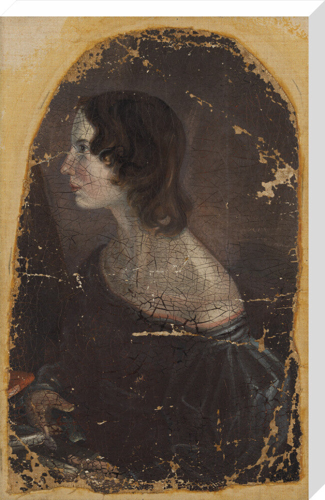 Emily brontë portrait print (stretched canvas, large, no frame)