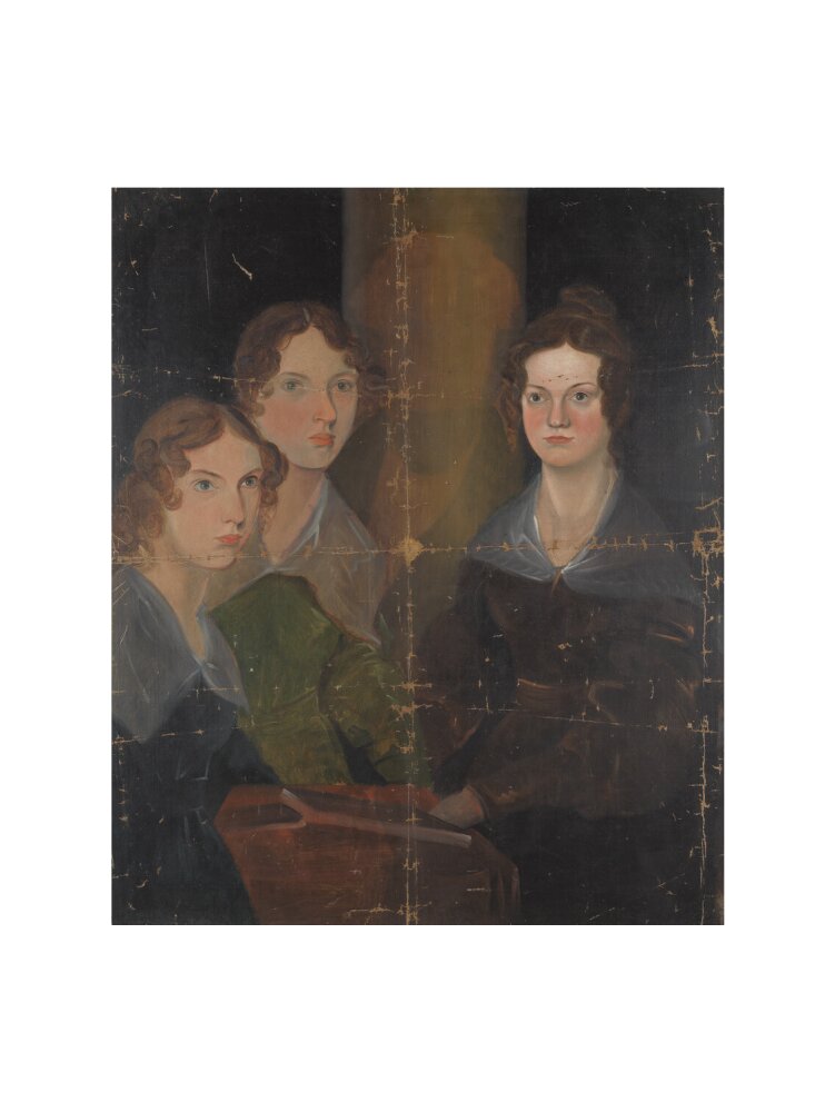 The brontë sisters (anne brontë; emily brontë; charlotte brontë) portrait print (art print, extra large, no frame)