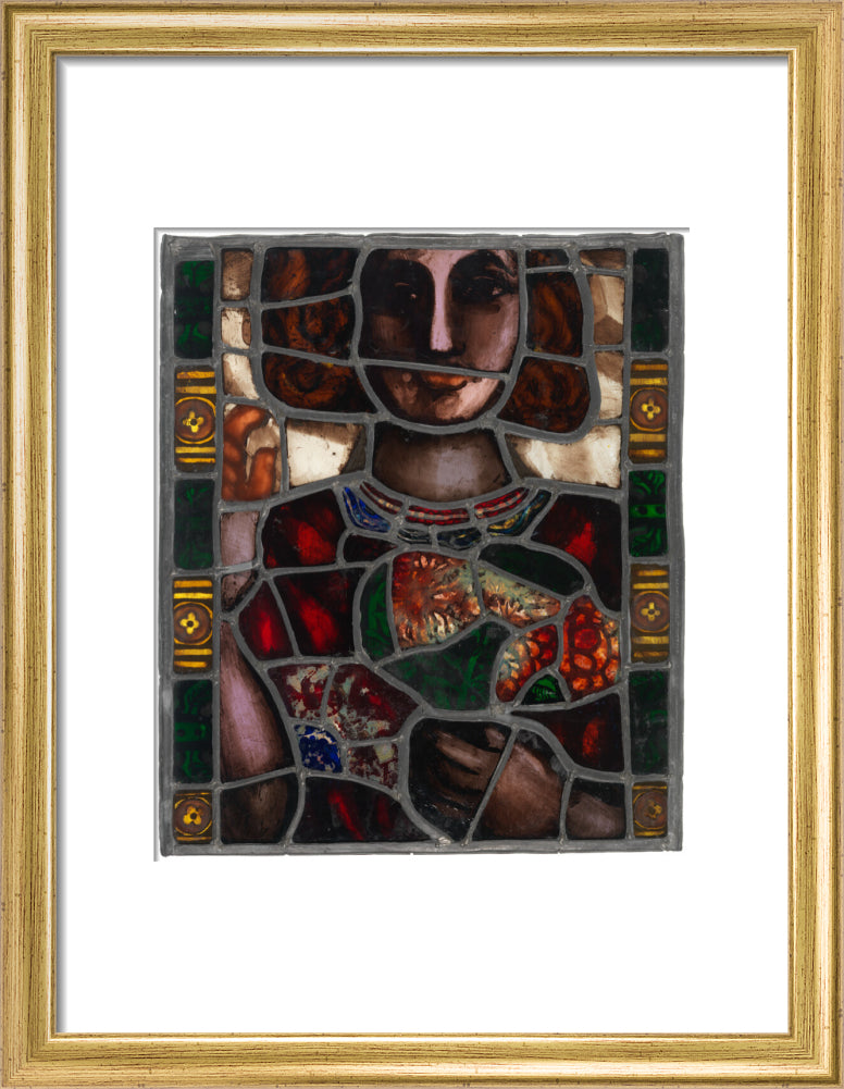 Pauline boty portrait print (art print, small, gold frame)