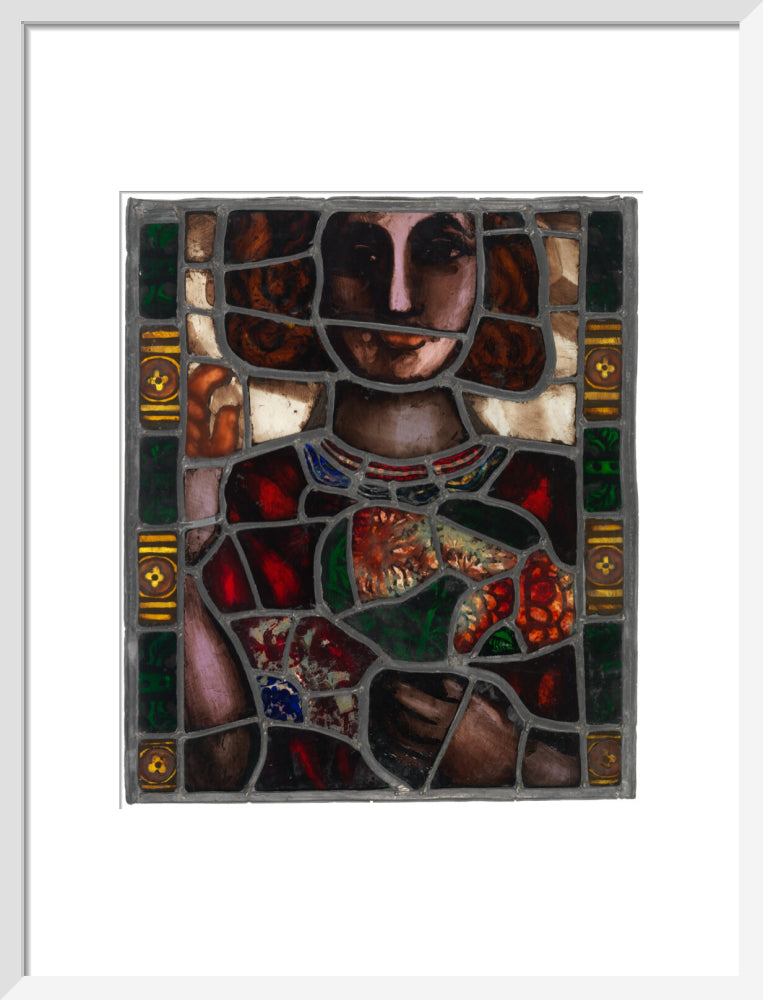 Pauline boty portrait print (art print, medium, white frame)