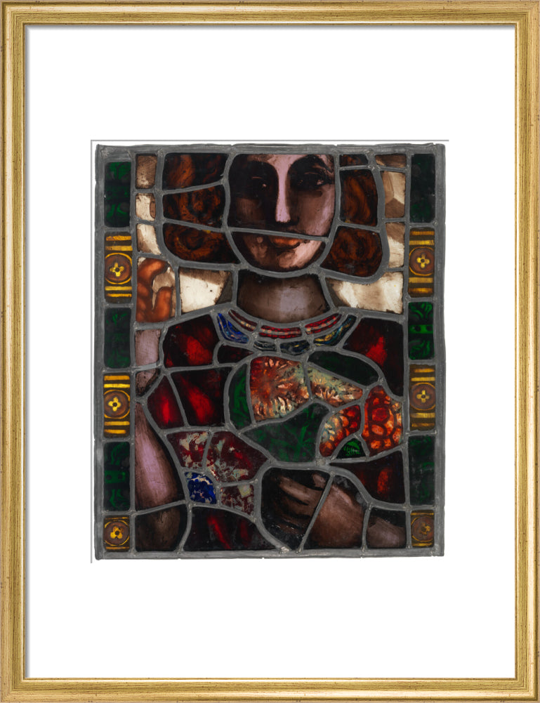 Pauline boty portrait print (art print, medium, gold frame)