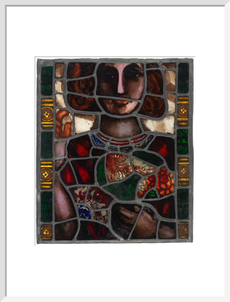 Pauline boty portrait print (art print, large, white frame)