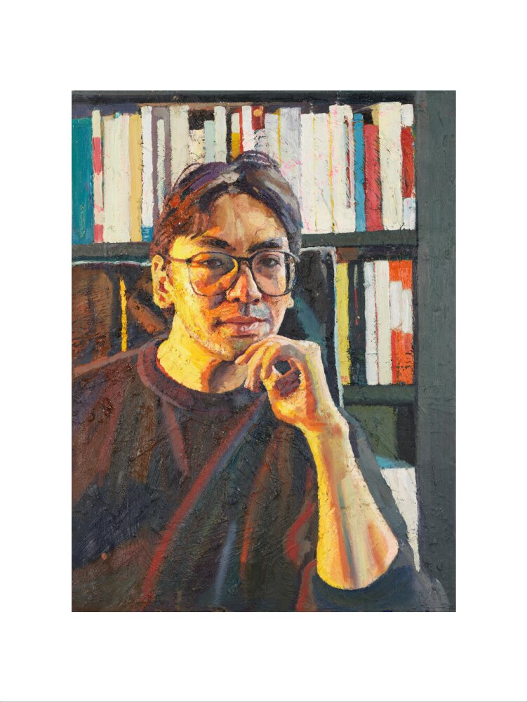 Sir kazuo ishiguro portrait print (art print, large, no frame)