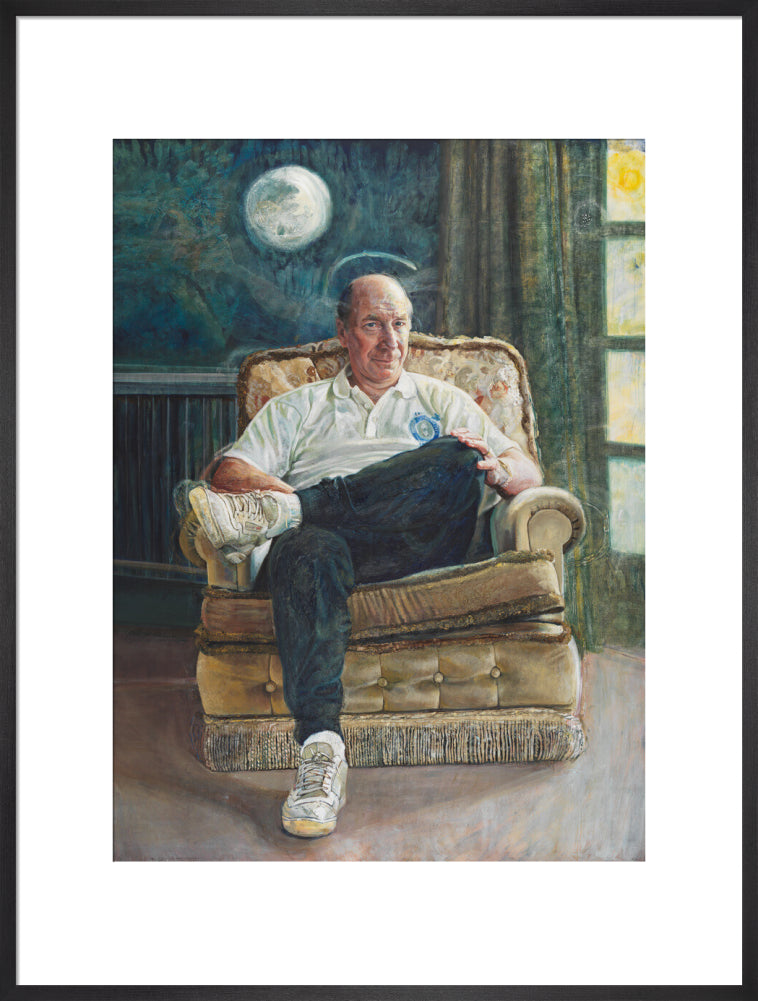 Bobby charlton portrait print (art print, extra large, black frame frame)