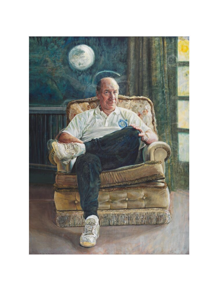 Bobby charlton portrait print (art print, small, no frame frame)