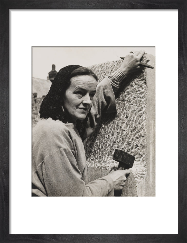 Barbara hepworth portrait print (art print, small, black frame frame)