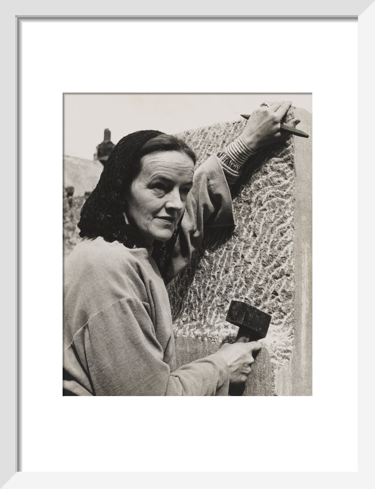Barbara hepworth portrait print (art print, small, white frame frame)