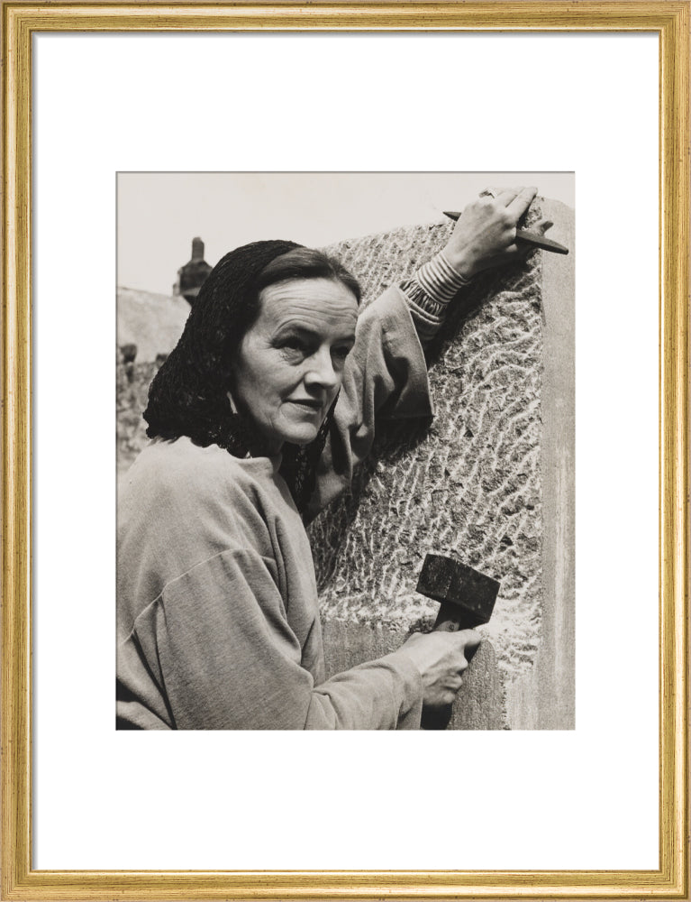 Barbara hepworth portrait print (art print, medium, gold frame frame)