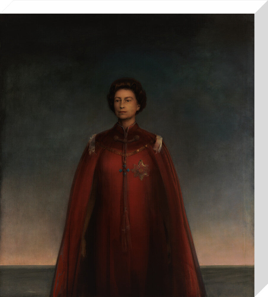 Queen elizabeth ii portrait print (stretched canvas, medium, no frame)