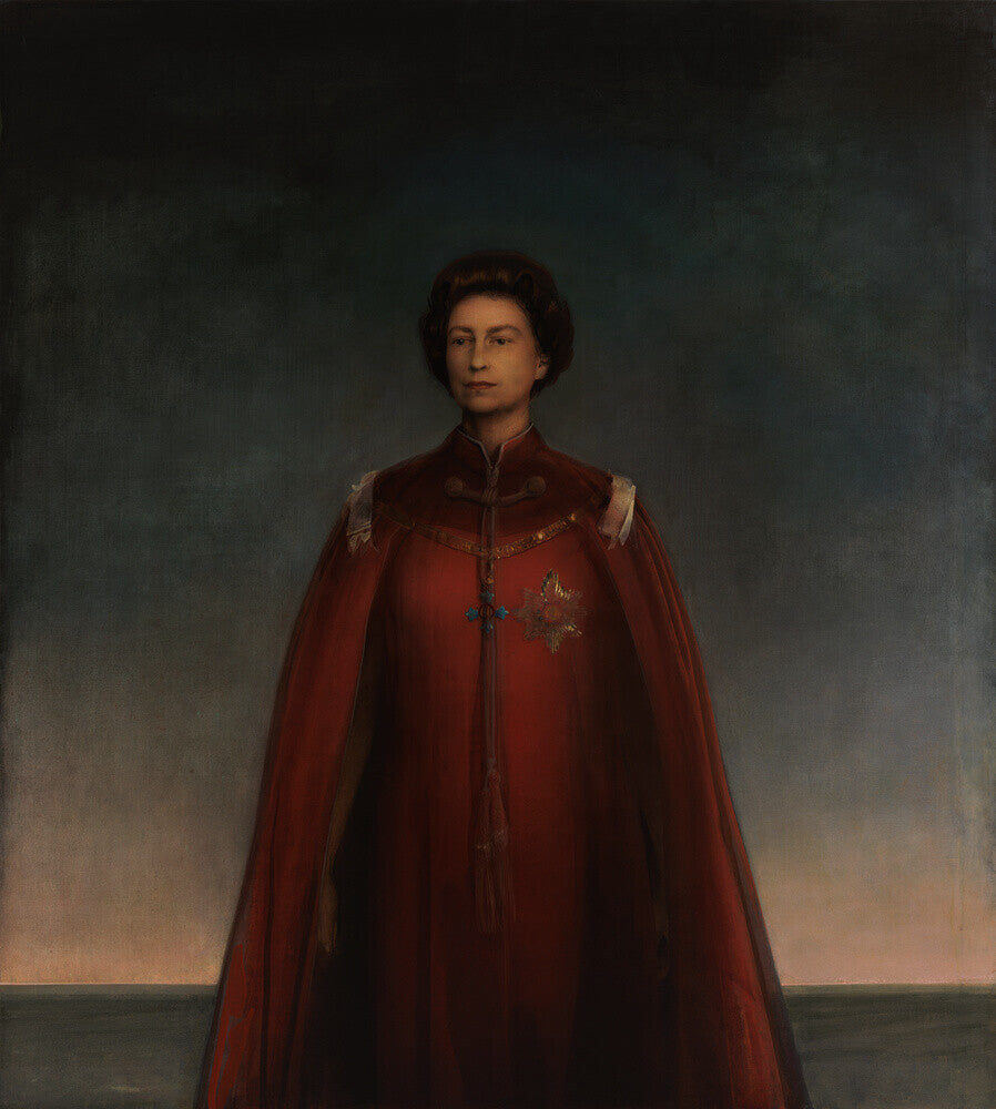 Queen elizabeth ii portrait print