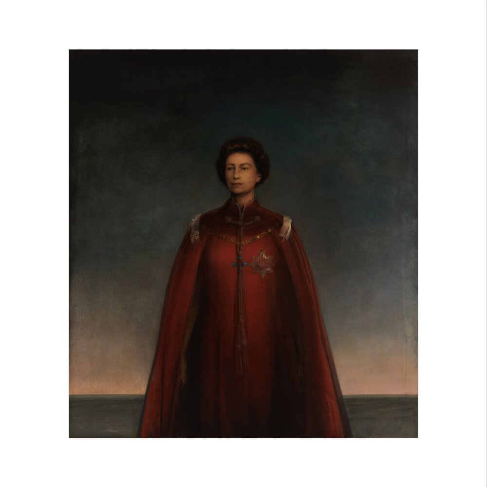 Queen elizabeth ii portrait print (art print, medium, no frame)