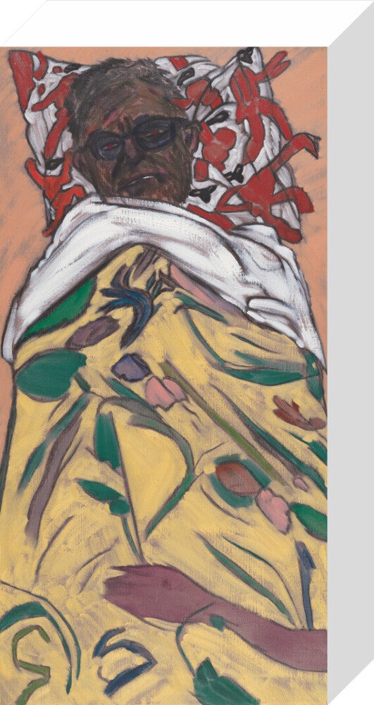 R.b. kitaj ('self portrait: hockney pillow') portrait print (stretched canvas, small, no frame)
