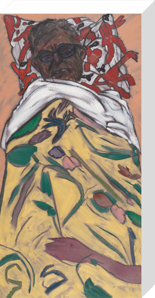 R.b. kitaj ('self portrait: hockney pillow') portrait print (stretched canvas, medium, no frame)