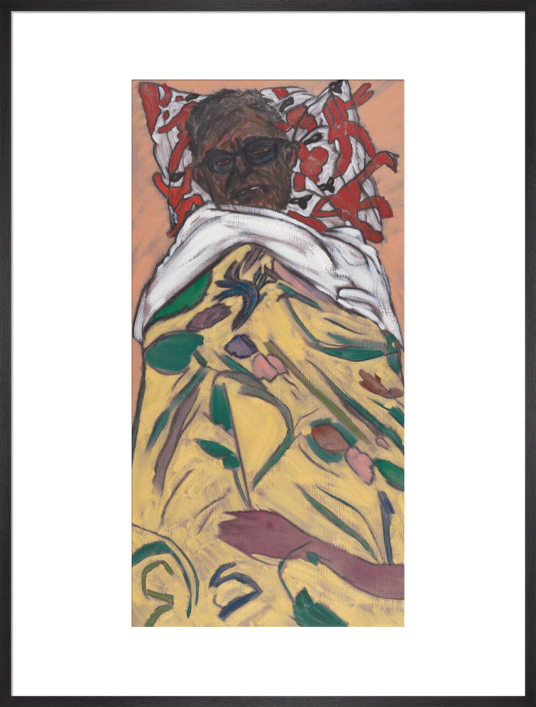 R.b. kitaj ('self portrait: hockney pillow') portrait print (art print, extra large, black frame)