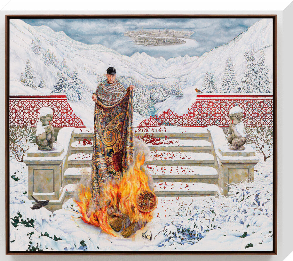 Raqib shaw ('the final submission in fire on ice') portrait print (stretched canvas, large, no frame)