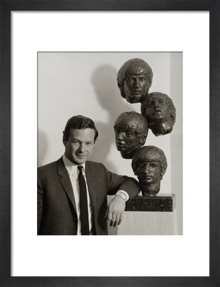 Brian epstein portrait print (art print, small, black frame frame)