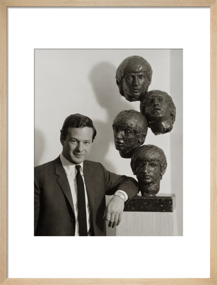 Brian epstein portrait print (art print, medium, natural frame frame)