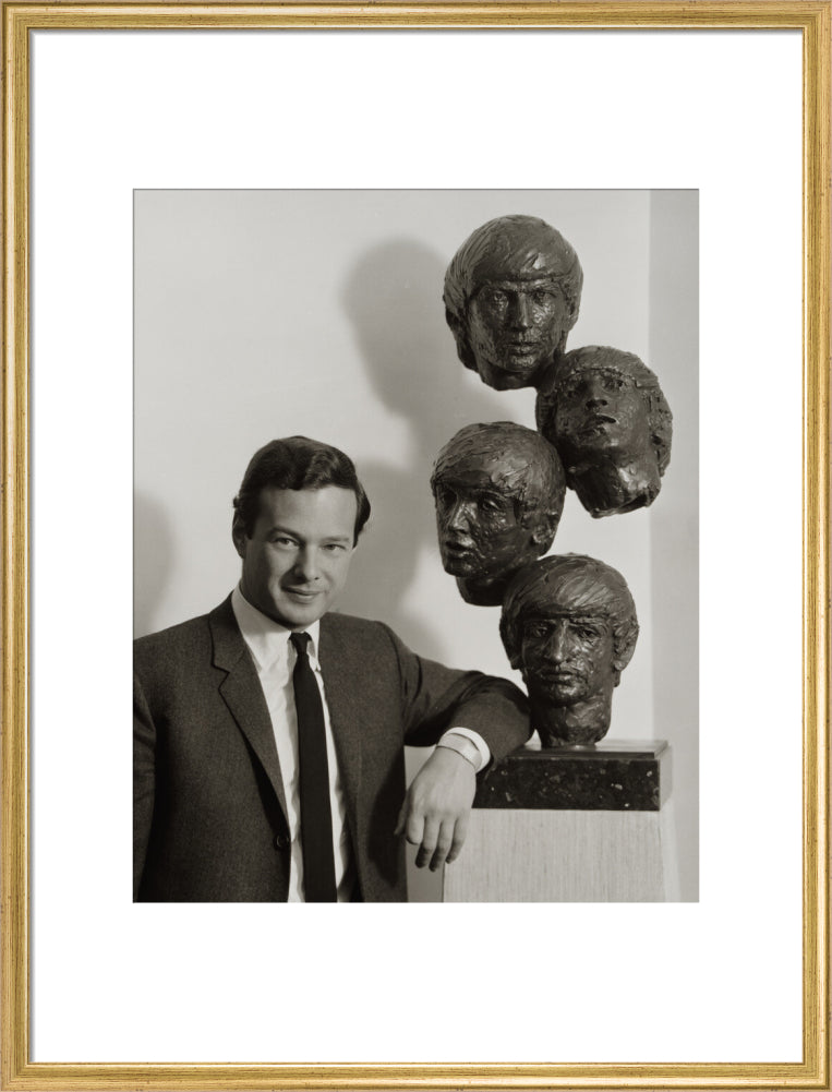 Brian epstein portrait print (art print, large, gold frame frame)
