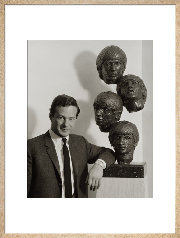 Brian epstein portrait print (art print, large, natural frame frame)