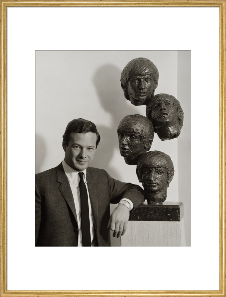 Brian epstein portrait print (art print, extra large, gold frame frame)