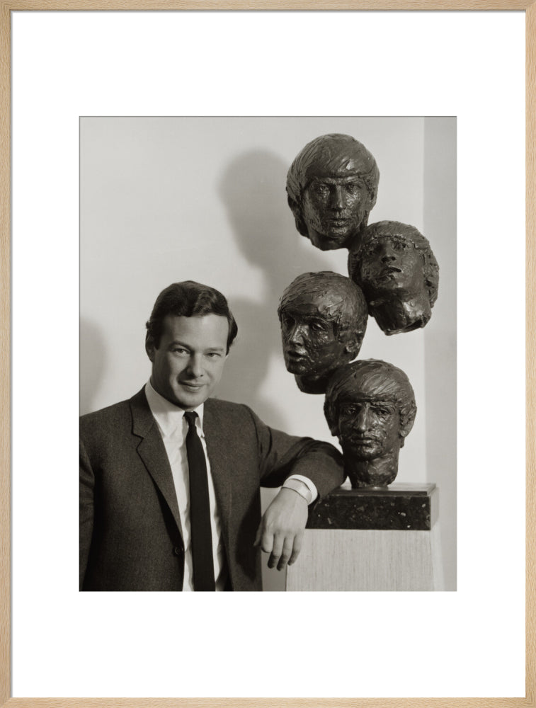 Brian epstein portrait print (art print, extra large, natural frame frame)