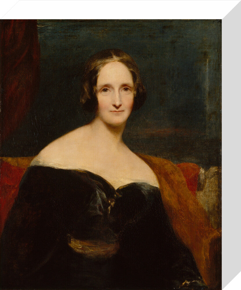 Mary shelley portrait print (stretched canvas, small, no frame)