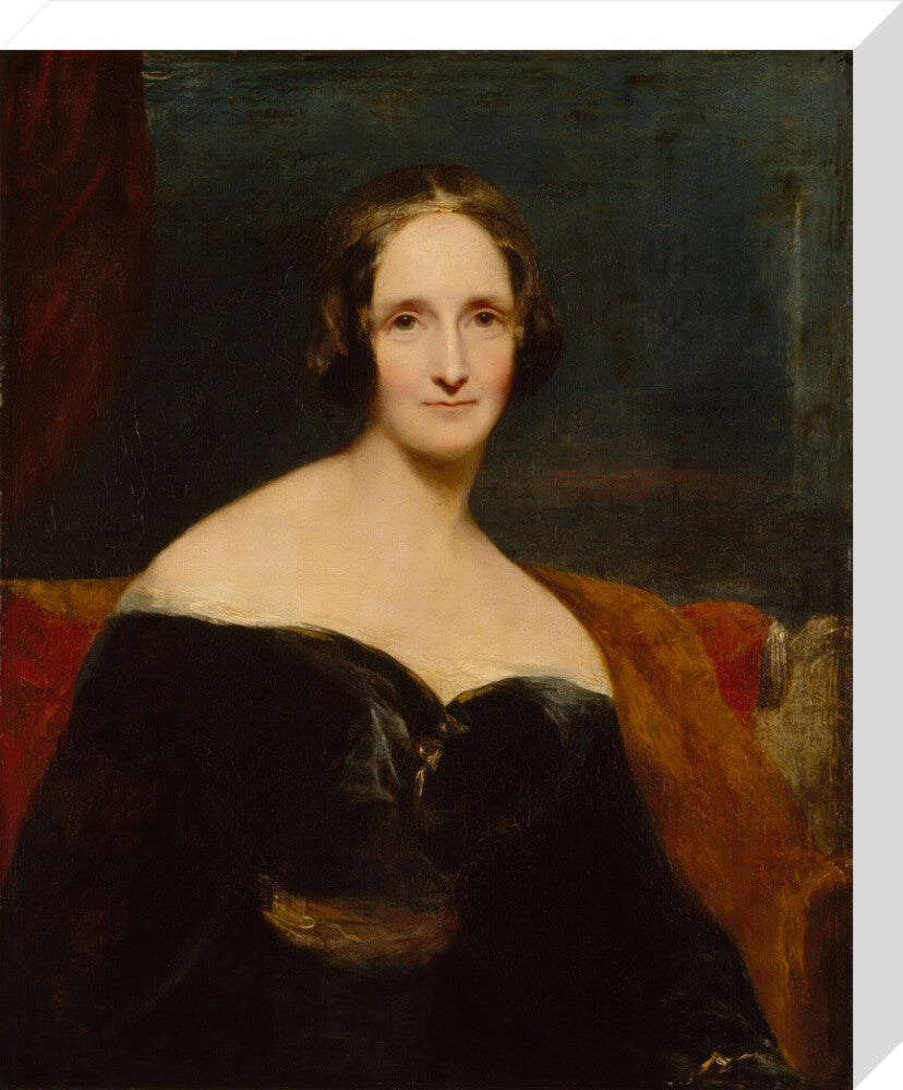Mary shelley portrait print (stretched canvas, medium, no frame)