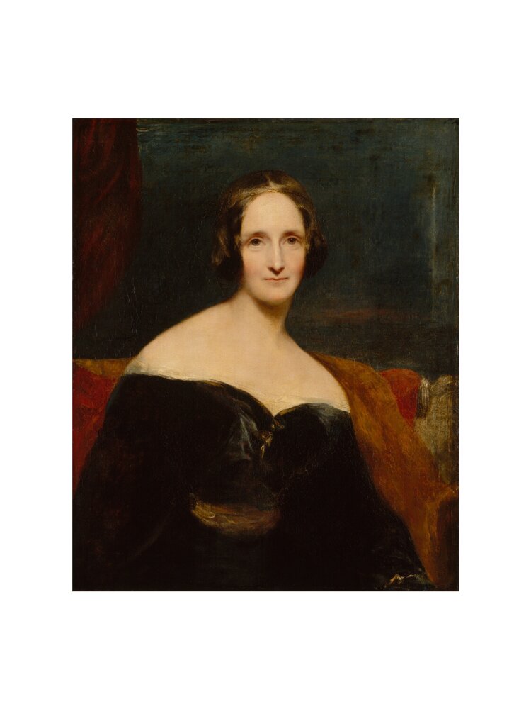 Mary shelley portrait print (art print, large, no frame)
