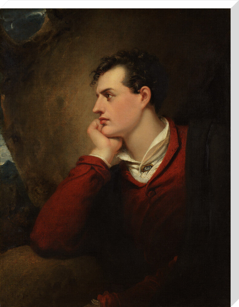 Lord byron portrait print (stretched canvas, extra large, no frame)