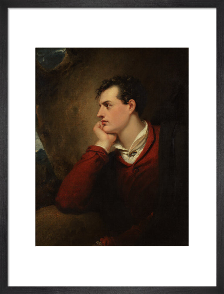 Lord byron portrait print (art print, medium, black frame)