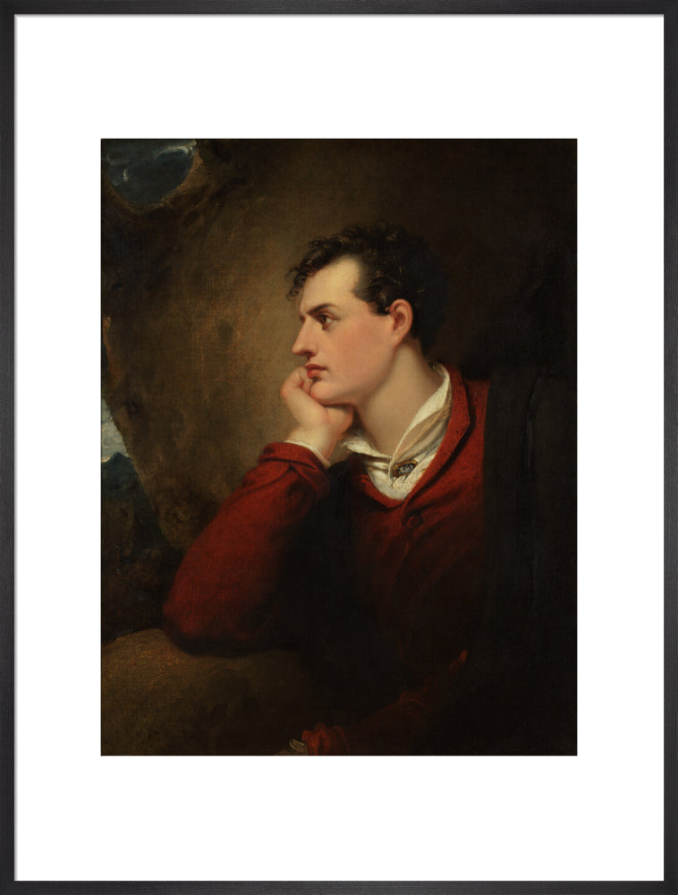 Lord byron portrait print (art print, extra large, black frame)