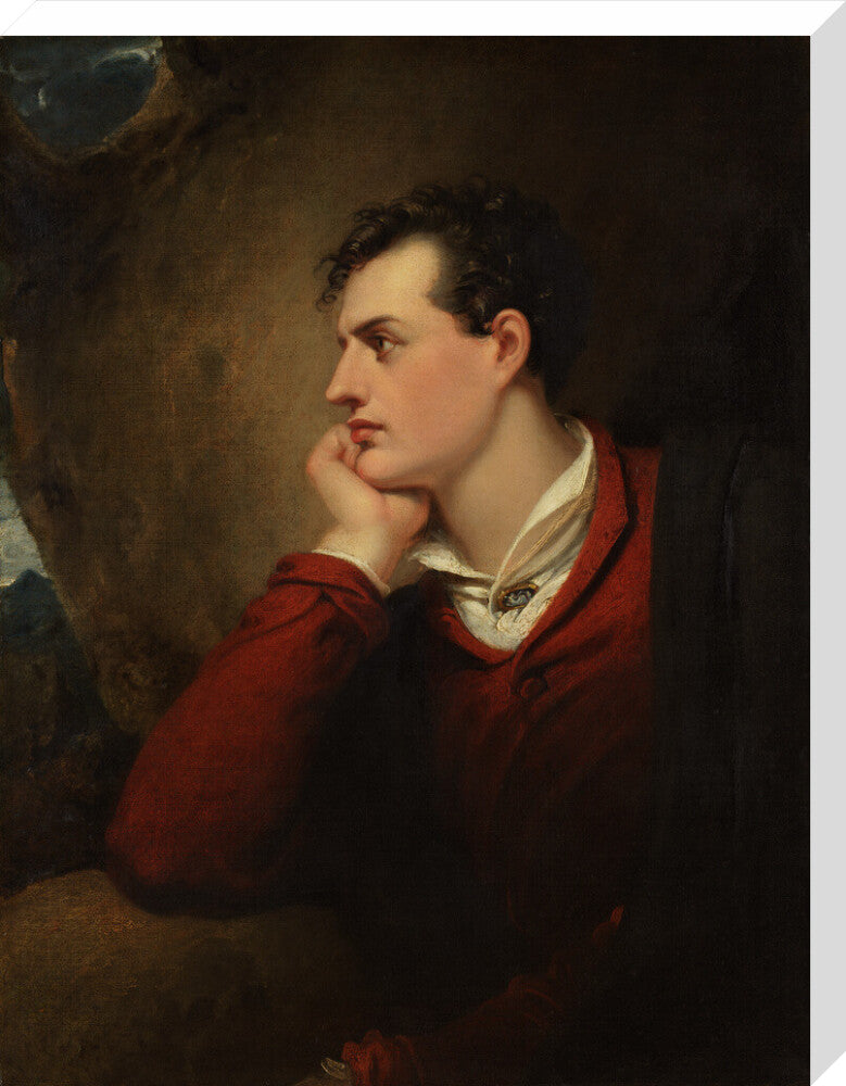 Lord byron portrait print (stretched canvas, large, no frame)
