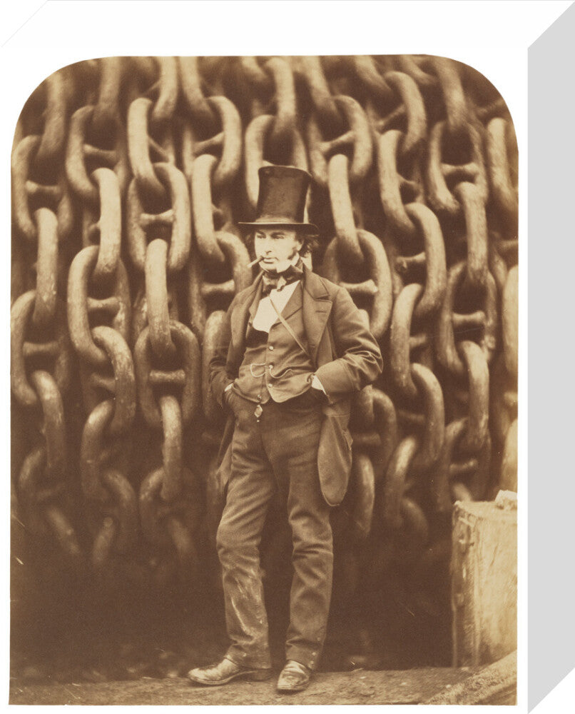 Isambard kingdom brunel portrait print (stretched canvas, small, no frame)