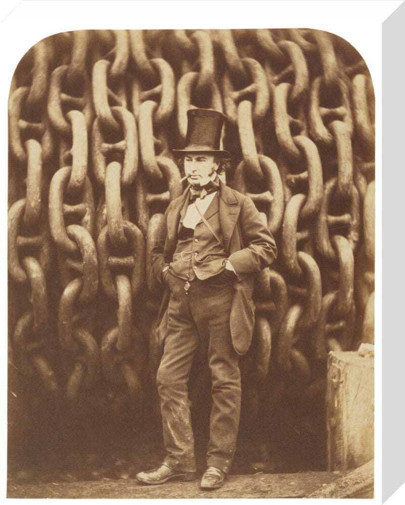 Isambard kingdom brunel portrait print (stretched canvas, medium, no frame)