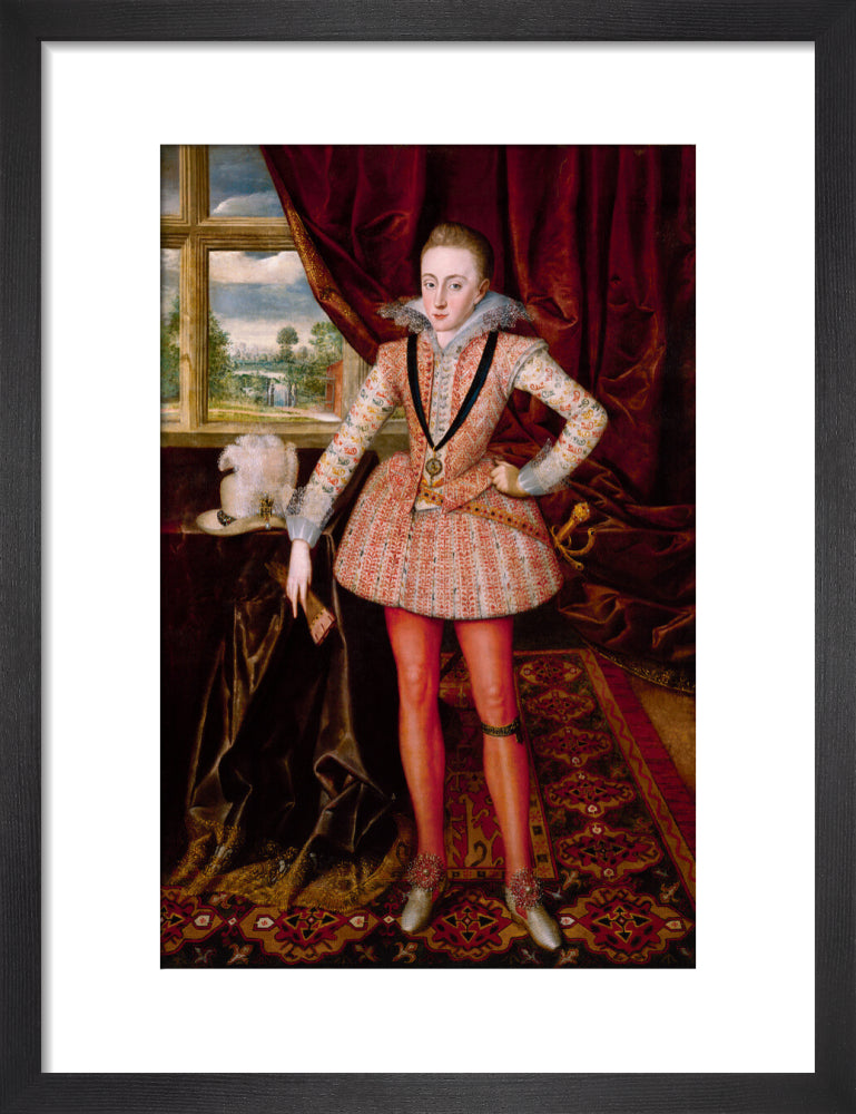 Henry, prince of wales portrait print (art print, small, black frame)