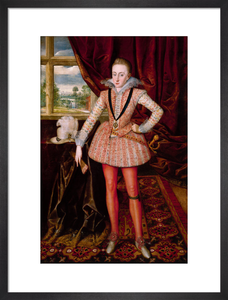 Henry, prince of wales portrait print (art print, medium, black frame)