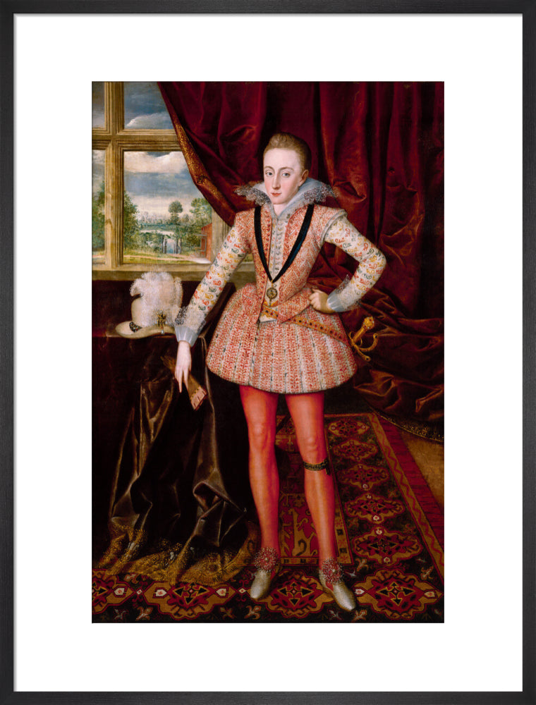 Henry, prince of wales portrait print (art print, large, black frame)