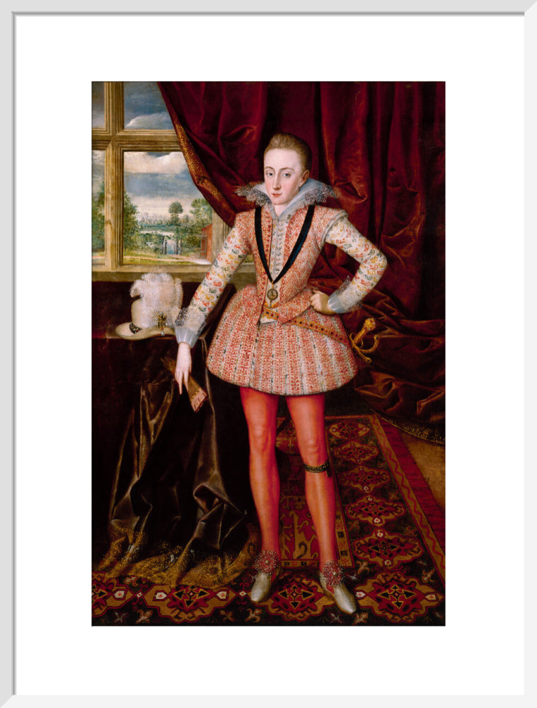 Henry, prince of wales portrait print (art print, large, white frame)