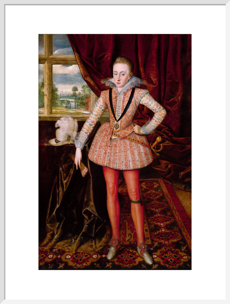 Henry, prince of wales portrait print (art print, extra large, white frame)