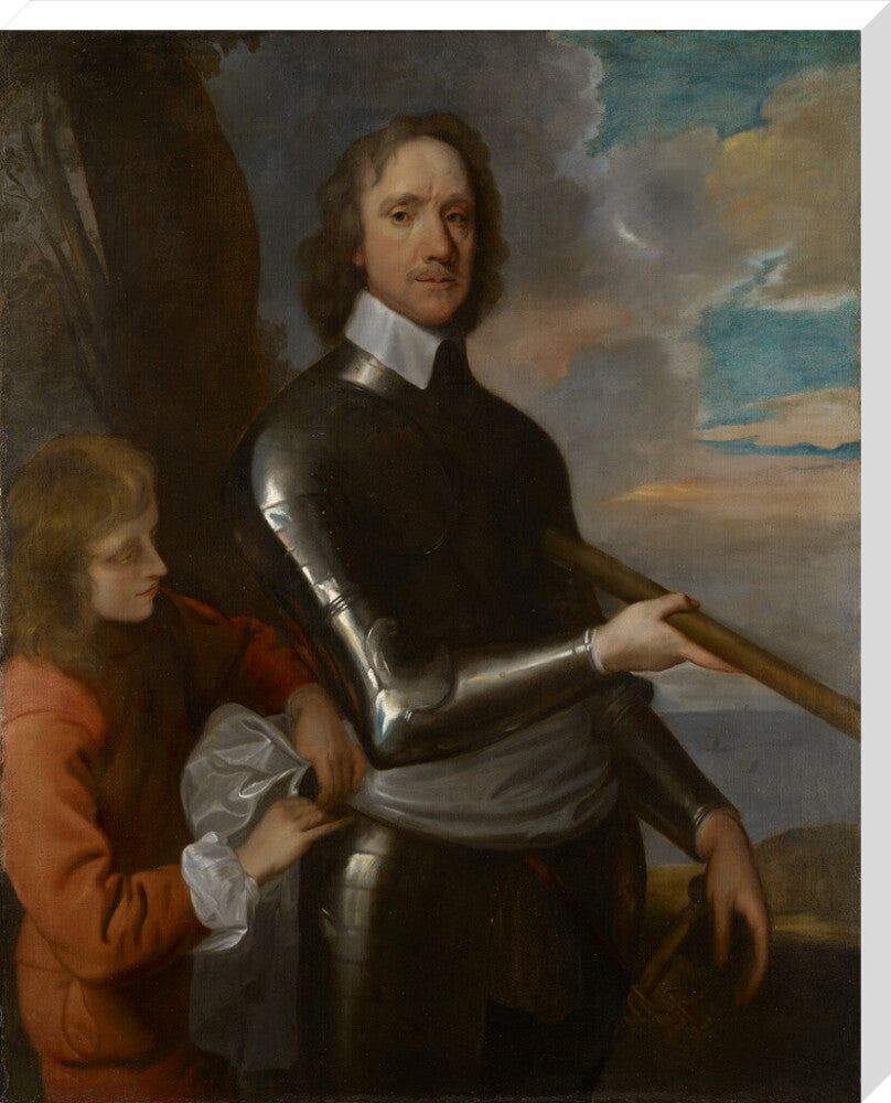 Oliver cromwell portrait print (stretched canvas, extra large, no frame)